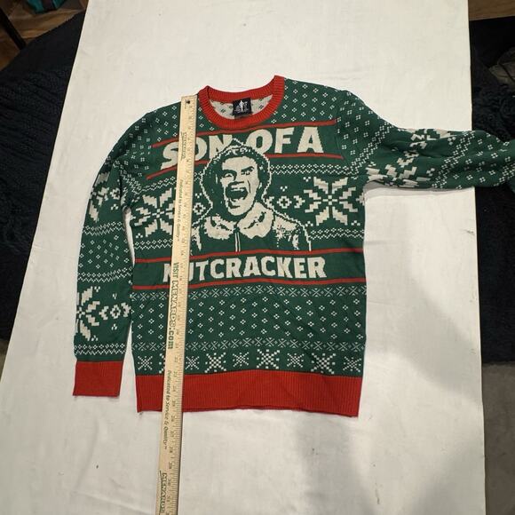 Elf Son of a Nutcracker Men's Small Sweater Will Ferrell Ugly Christmas Sweater - Picture 4 of 7